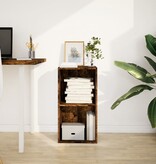 VidaXL Boekenkast 40x30x77 cm bewerkt hout gerookt eikenkleurig