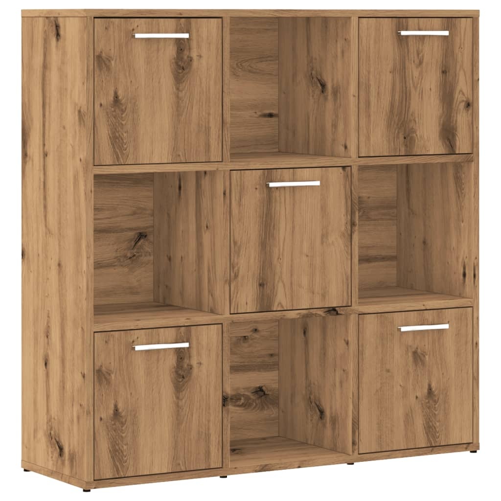 VidaXL Boekenrek 90x28x90 cm bewerkt hout artisanaal eikenkleurig