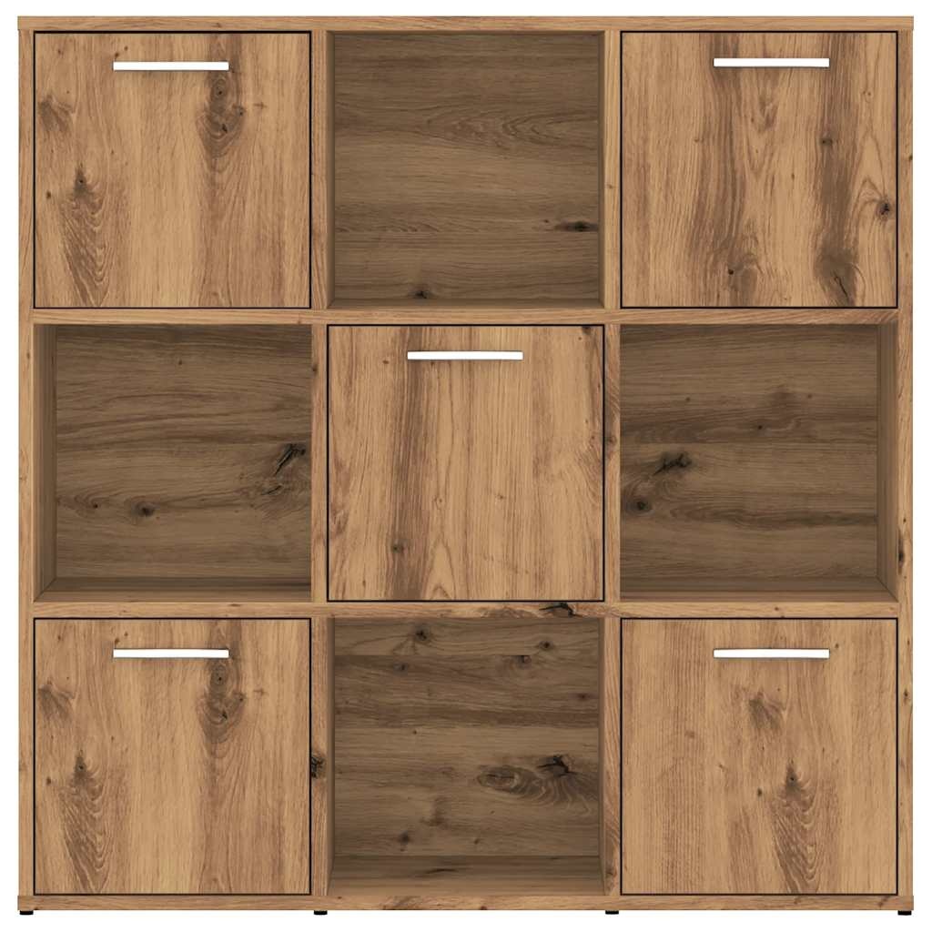 VidaXL Boekenrek 90x28x90 cm bewerkt hout artisanaal eikenkleurig