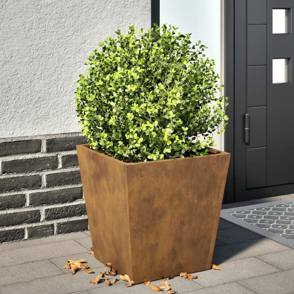 VidaXL Plantenbak 40x40x40 cm weervast staal
