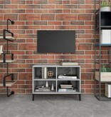 VidaXL Tv-meubel met metalen poten 69,5x30x50 cm grijs sonoma eiken