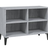 VidaXL Tv-meubel met metalen poten 69,5x30x50 cm grijs sonoma eiken