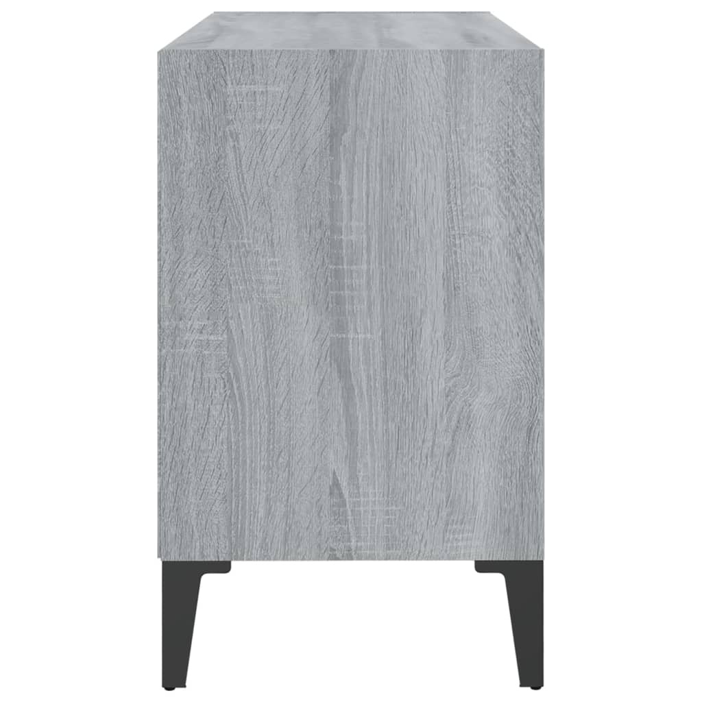 VidaXL Tv-meubel met metalen poten 69,5x30x50 cm grijs sonoma eiken