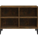VidaXL Tv-meubel met metalen poten 69,5x30x50 cm gerookt eikenkleurig