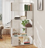 VidaXL Boekenkast/kamerscherm 80x24x155 cm bewerkt hout betongrijs