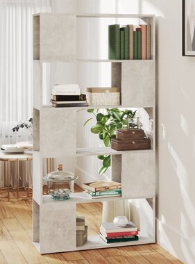 VidaXL Boekenkast/kamerscherm 80x24x155 cm bewerkt hout betongrijs