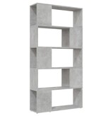 VidaXL Boekenkast/kamerscherm 80x24x155 cm bewerkt hout betongrijs