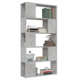 VidaXL Boekenkast/kamerscherm 80x24x155 cm bewerkt hout betongrijs