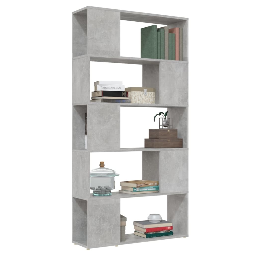 VidaXL Boekenkast/kamerscherm 80x24x155 cm bewerkt hout betongrijs
