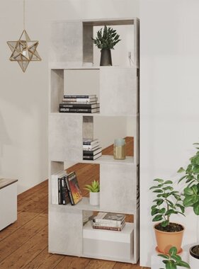 VidaXL Boekenkast/kamerscherm 60x24x155 cm betongrijs