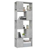VidaXL Boekenkast/kamerscherm 60x24x155 cm betongrijs