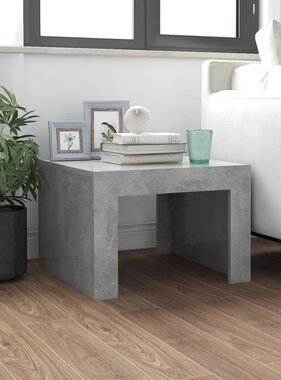 VidaXL Salontafel 50x50x35 cm bewerkt hout betongrijs