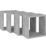 VidaXL Wandschappen kubus 4 st 26x15x26 cm betongrijs