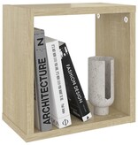 VidaXL Wandschappen kubus 4 st 26x15x26 cm sonoma eikenkleurig