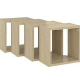 VidaXL Wandschappen kubus 4 st 26x15x26 cm sonoma eikenkleurig