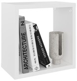 VidaXL Wandschappen kubus 4 st 26x15x26 cm wit