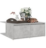 VidaXL Salontafel 80x80x31 cm bewerkt hout betongrijs