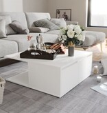 VidaXL Salontafel 80x80x31 cm bewerkt hout wit