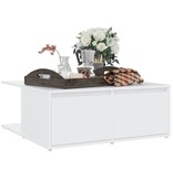 VidaXL Salontafel 80x80x31 cm bewerkt hout wit