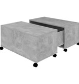 VidaXL Salontafel 75x75x38 cm bewerkt hout betongrijs