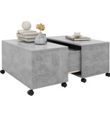 VidaXL Salontafel 75x75x38 cm bewerkt hout betongrijs