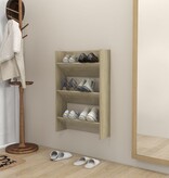 VidaXL Wandschoenenkast 60x18x90 cm spaanplaat sonoma eikenkleurig
