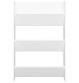 VidaXL Wandschoenenkast 60x18x90 cm spaanplaat wit