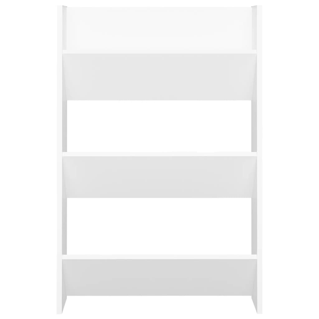 VidaXL Wandschoenenkast 60x18x90 cm spaanplaat wit