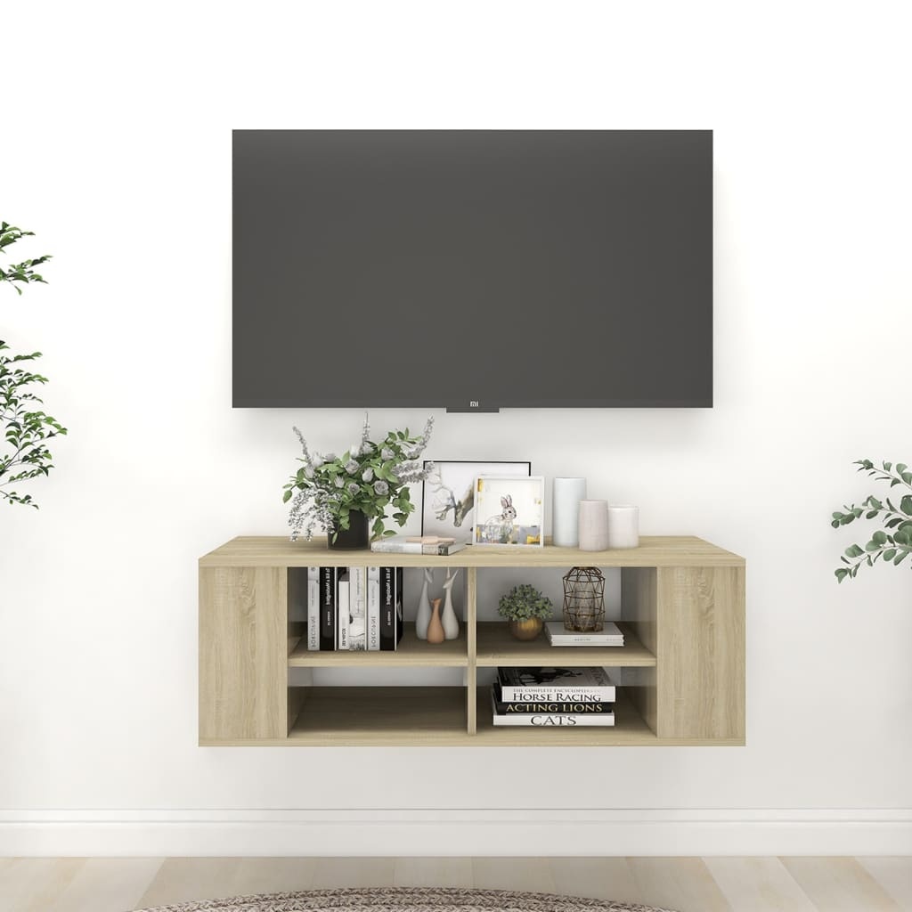 VidaXL Tv-wandmeubel 102x35x35 cm bewerkt hout sonoma eikenkleurig