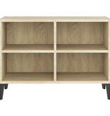 VidaXL Tv-meubel met metalen poten 69,5x30x50 cm sonoma eikenkleurig