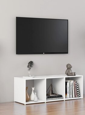 VidaXL Tv-meubel 107x35x37 cm bewerkt hout wit