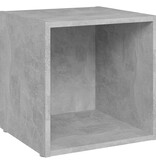 VidaXL Tv-meubelen 2 st 37x35x37 cm bewerkt hout betongrijs