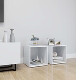 VidaXL Tv-meubelen 2 st 37x35x37 cm bewerkt hout wit