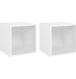 VidaXL Tv-meubelen 2 st 37x35x37 cm bewerkt hout wit