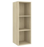 VidaXL Tv-wandmeubel 37x37x107 cm bewerkt hout sonoma eikenkleurig