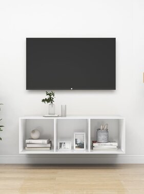 VidaXL Tv-wandmeubel 37x37x107 cm bewerkt hout wit