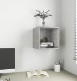 VidaXL Wandkast 37x37x37 cm bewerkt hout betongrijs