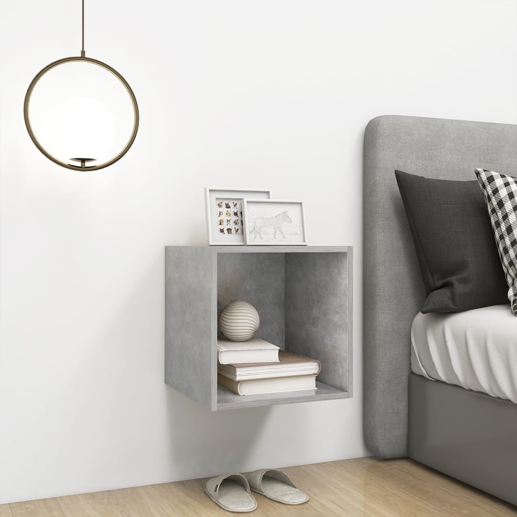 VidaXL Wandkast 37x37x37 cm bewerkt hout betongrijs