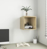 VidaXL Wandkast 37x37x37 cm bewerkt hout sonoma eikenkleurig