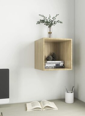VidaXL Wandkast 37x37x37 cm bewerkt hout sonoma eikenkleurig
