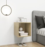 VidaXL Wandkast 37x37x37 cm bewerkt hout sonoma eikenkleurig