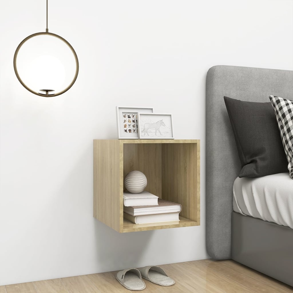 VidaXL Wandkast 37x37x37 cm bewerkt hout sonoma eikenkleurig