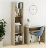 VidaXL Boekenkast 40x35x180 cm bewerkt hout sonoma eikenkleurig