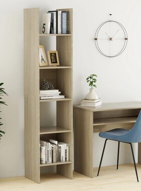 VidaXL Boekenkast 40x35x180 cm bewerkt hout sonoma eikenkleurig