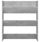 VidaXL Wandschoenenkast 80x18x90 cm spaanplaat betongrijs
