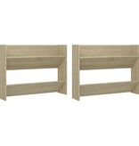 VidaXL Wandschoenenkasten 2 st 80x18x60 cm spaanplaat sonoma eiken