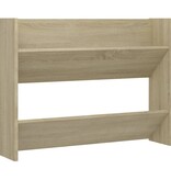 VidaXL Wandschoenenkasten 2 st 80x18x60 cm spaanplaat sonoma eiken