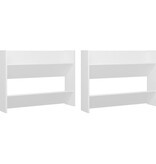 VidaXL Wandschoenenkasten 2 st 80x18x60 cm spaanplaat wit