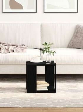 VidaXL Salontafel Zwart eiken MDF 32 x 32 x 30 cm Eenvoudig Vierkant
