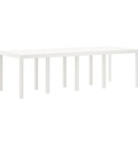 VidaXL Tuinafel 250x100x73 cm poly rattan wit